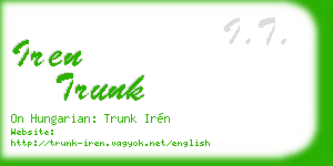 iren trunk business card